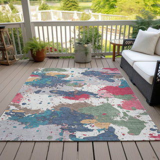 Piper Looms Chantille Modern ACN2217 Ivory Machine Washable Area Rug Outdoor Lifestyle Image Feature