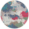 Piper Looms Chantille Modern ACN2217 Ivory Machine Washable Area Rug Round Main Image