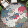 Piper Looms Chantille Modern ACN2217 Ivory Machine Washable Area Rug Round Outdoor Lifestyle Image Feature