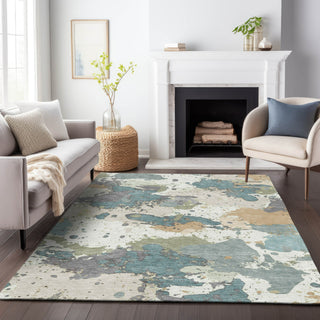 Piper Looms Chantille Modern ACN2217 Seafoam Machine Washable Area Rug Lifestyle Image Feature