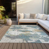 Piper Looms Chantille Modern ACN2217 Seafoam Machine Washable Area Rug Outdoor Lifestyle Image Feature