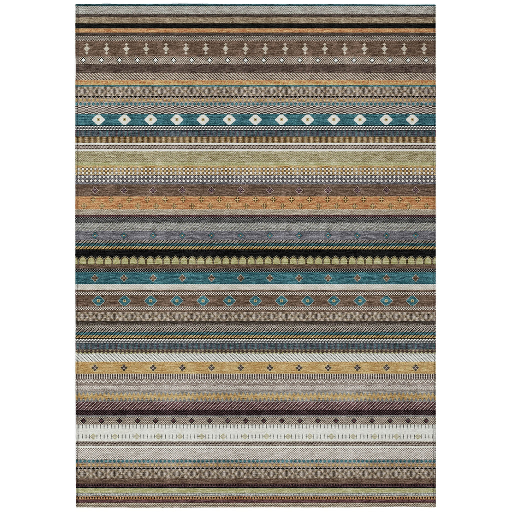Piper Looms Chantille Stripes ACN2218 Brown Machine Washable Area Rug main image