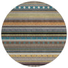 Piper Looms Chantille Stripes ACN2218 Brown Machine Washable Area Rug Round Main Image