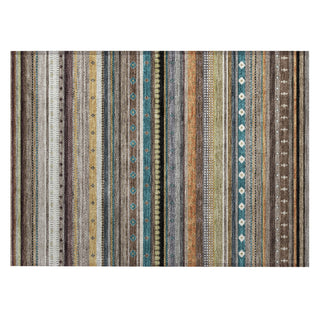 Piper Looms Chantille Stripes ACN2218 Brown Machine Washable Area Rug Scatter Main Image
