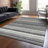 Piper Looms Chantille Stripes ACN2218 Gray Machine Washable Area Rug Lifestyle Image Feature