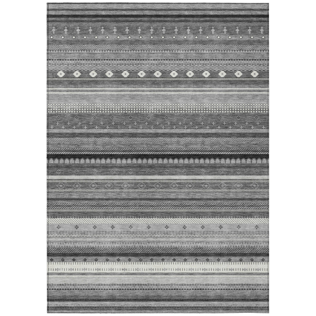 Piper Looms Chantille Stripes ACN2218 Gray Machine Washable Area Rug main image