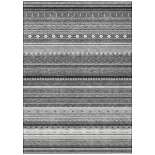 Piper Looms Chantille Stripes ACN2218 Gray Machine Washable Area Rug main image