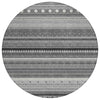 Piper Looms Chantille Stripes ACN2218 Gray Machine Washable Area Rug Round Main Image