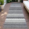 Piper Looms Chantille Stripes ACN2218 Gray Machine Washable Area Rug Runner Outdoor Lifestyle Image Feature