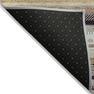 Piper Looms Chantille Stripes ACN2218 Khaki Machine Washable Area Rug Backing Image