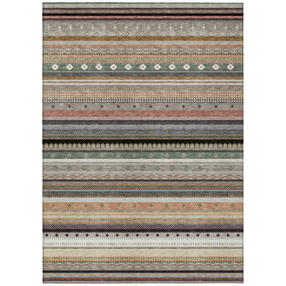 Piper Looms Chantille Stripes ACN2218 Khaki Machine Washable Area Rug main image