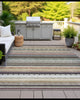 Piper Looms Chantille Stripes ACN2218 Khaki Machine Washable Area Rug Outdoor Lifestyle Image Feature