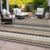 Piper Looms Chantille Stripes ACN2218 Khaki Machine Washable Area Rug Outdoor Lifestyle Image Feature