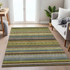Piper Looms Chantille Stripes ACN2218 Olive Machine Washable Area Rug Lifestyle Image Feature
