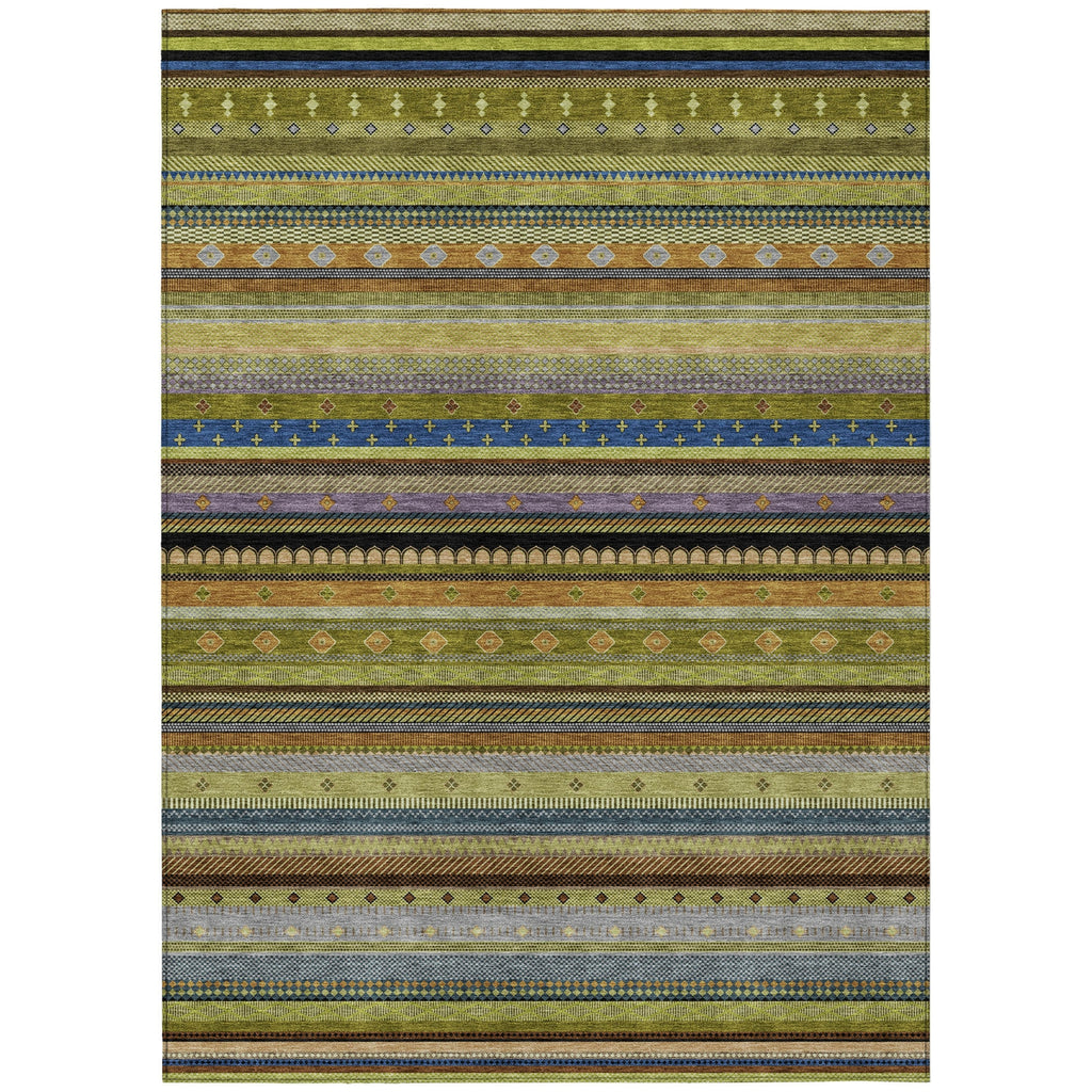 Piper Looms Chantille Stripes ACN2218 Olive Machine Washable Area Rug main image