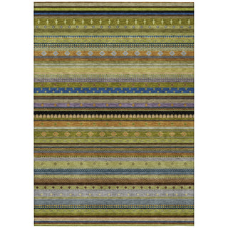 Piper Looms Chantille Stripes ACN2218 Olive Machine Washable Area Rug main image