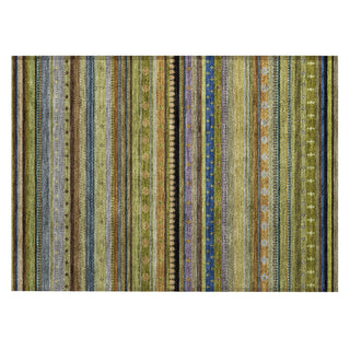 Piper Looms Chantille Stripes ACN2218 Olive Machine Washable Area Rug Scatter Main Image