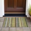 Piper Looms Chantille Stripes ACN2218 Olive Machine Washable Area Rug Scatter Outdoor Lifestyle Image Feature