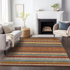 Piper Looms Chantille Stripes ACN2218 Paprika Machine Washable Area Rug Lifestyle Image Feature