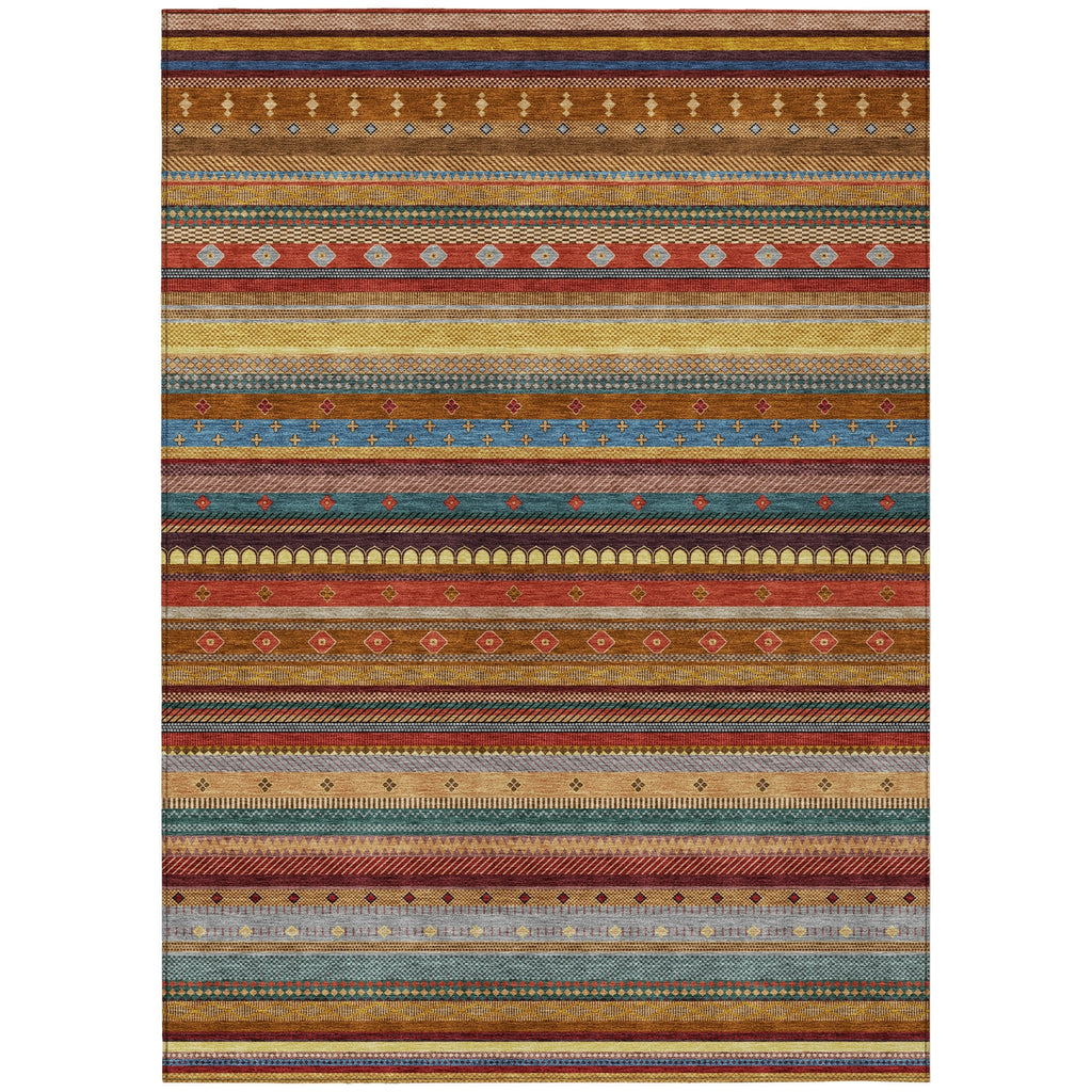 Piper Looms Chantille Stripes ACN2218 Paprika Machine Washable Area Rug main image
