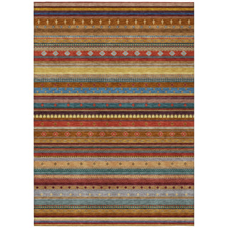 Piper Looms Chantille Stripes ACN2218 Paprika Machine Washable Area Rug main image
