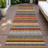 Piper Looms Chantille Stripes ACN2218 Paprika Machine Washable Area Rug Runner Outdoor Lifestyle Image Feature