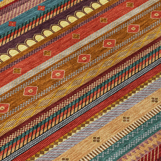 Piper Looms Chantille Stripes ACN2218 Paprika Machine Washable Area Rug Swatch Image