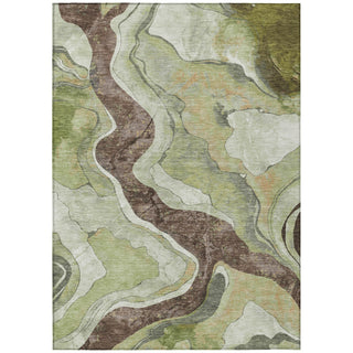 Piper Looms Chantille Abstract ACN2219 Aloe Machine Washable Area Rug main image