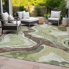 Piper Looms Chantille Abstract ACN2219 Aloe Machine Washable Area Rug Outdoor Lifestyle Image Feature