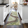 Piper Looms Chantille Abstract ACN2219 Aloe Machine Washable Area Rug Runner Lifestyle Image Feature