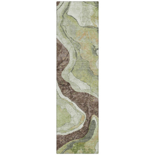 Piper Looms Chantille Abstract ACN2219 Aloe Machine Washable Area Rug Runner Main Image