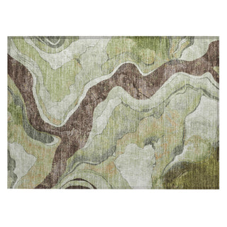 Piper Looms Chantille Abstract ACN2219 Aloe Machine Washable Area Rug Scatter Main Image