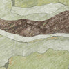 Piper Looms Chantille Abstract ACN2219 Aloe Machine Washable Area Rug Swatch Image