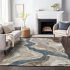 Piper Looms Chantille Abstract ACN2219 Beige Machine Washable Area Rug Lifestyle Image Feature