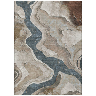 Piper Looms Chantille Abstract ACN2219 Beige Machine Washable Area Rug main image