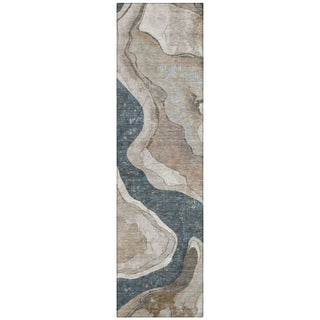 Piper Looms Chantille Abstract ACN2219 Beige Machine Washable Area Rug Runner Main Image