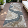 Piper Looms Chantille Abstract ACN2219 Beige Machine Washable Area Rug Runner Outdoor Lifestyle Image Feature
