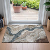 Piper Looms Chantille Abstract ACN2219 Beige Machine Washable Area Rug Scatter Lifestyle Image Feature