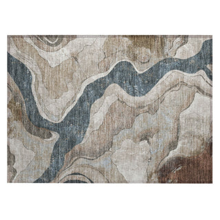 Piper Looms Chantille Abstract ACN2219 Beige Machine Washable Area Rug Scatter Main Image