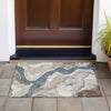 Piper Looms Chantille Abstract ACN2219 Beige Machine Washable Area Rug Scatter Outdoor Lifestyle Image Feature