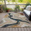Piper Looms Chantille Abstract ACN2219 Putty Machine Washable Area Rug Outdoor Lifestyle Image Feature