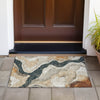 Piper Looms Chantille Abstract ACN2219 Putty Machine Washable Area Rug Scatter Outdoor Lifestyle Image Feature