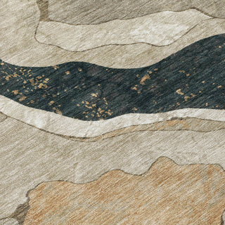 Piper Looms Chantille Abstract ACN2219 Putty Machine Washable Area Rug Swatch Image