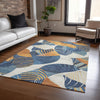Piper Looms Chantille Floral ACN2220 Navy Machine Washable Area Rug Lifestyle Image Feature