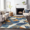 Piper Looms Chantille Floral ACN2220 Navy Machine Washable Area Rug Lifestyle Image Feature