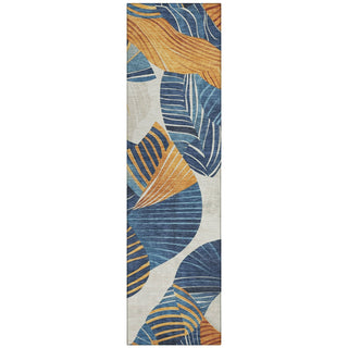 Piper Looms Chantille Floral ACN2220 Navy Machine Washable Area Rug Runner Main Image