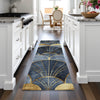 Piper Looms Chantille Floral ACN2221 Navy Machine Washable Area Rug Runner Lifestyle Image Feature