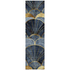 Piper Looms Chantille Floral ACN2221 Navy Machine Washable Area Rug Runner Main Image