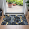 Piper Looms Chantille Floral ACN2221 Navy Machine Washable Area Rug Scatter Lifestyle Image Feature