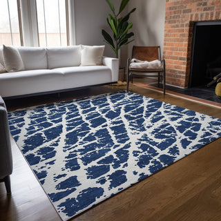 Piper Looms Chantille Organic ACN501 Navy Area Rug